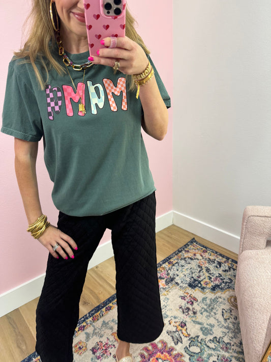 Mama Checkered Graphic Tee