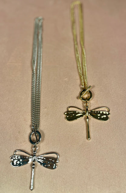 Dragonfly Necklace (Gold & Silver)