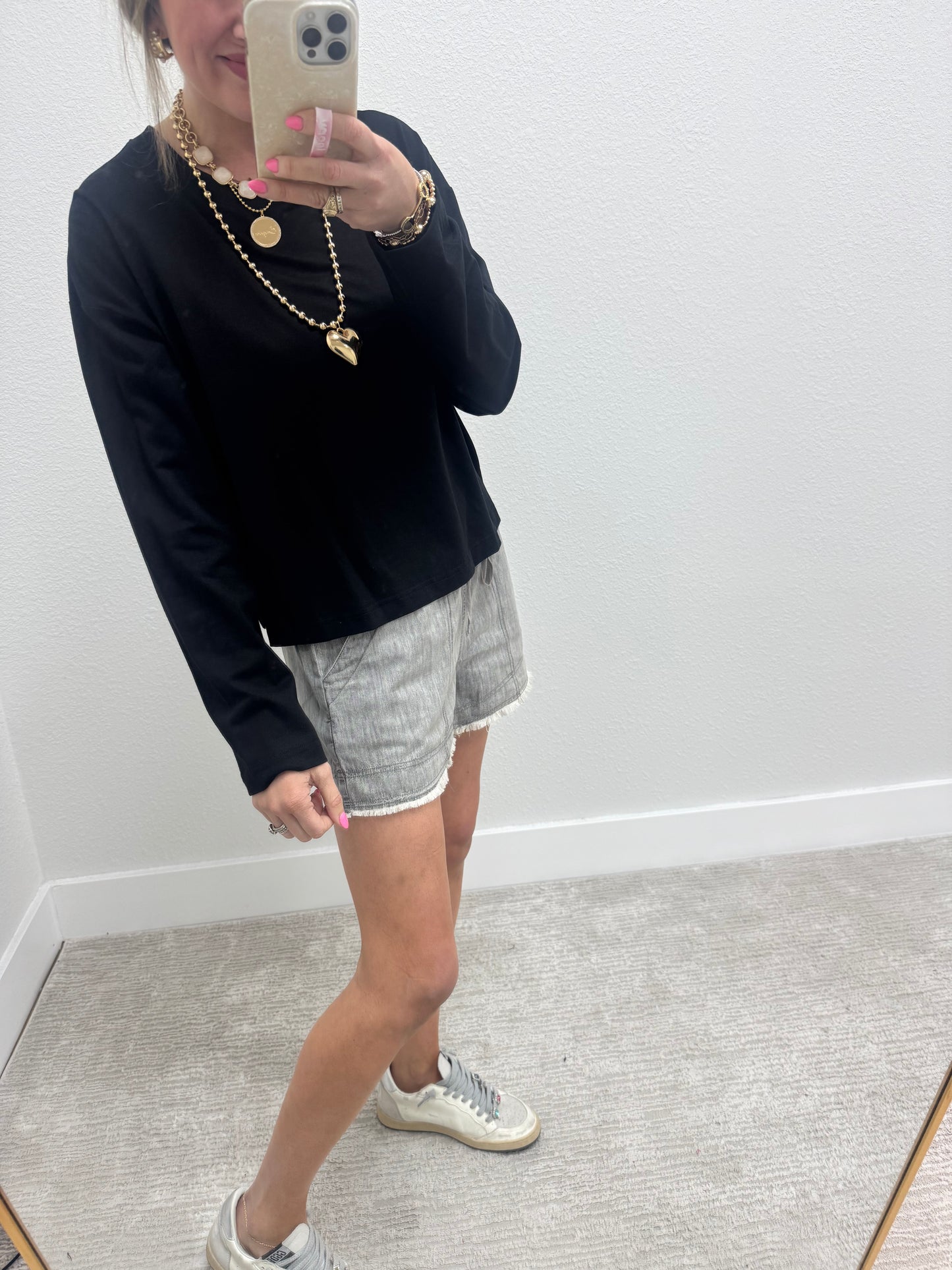 Black Solid Long Sleeve FS