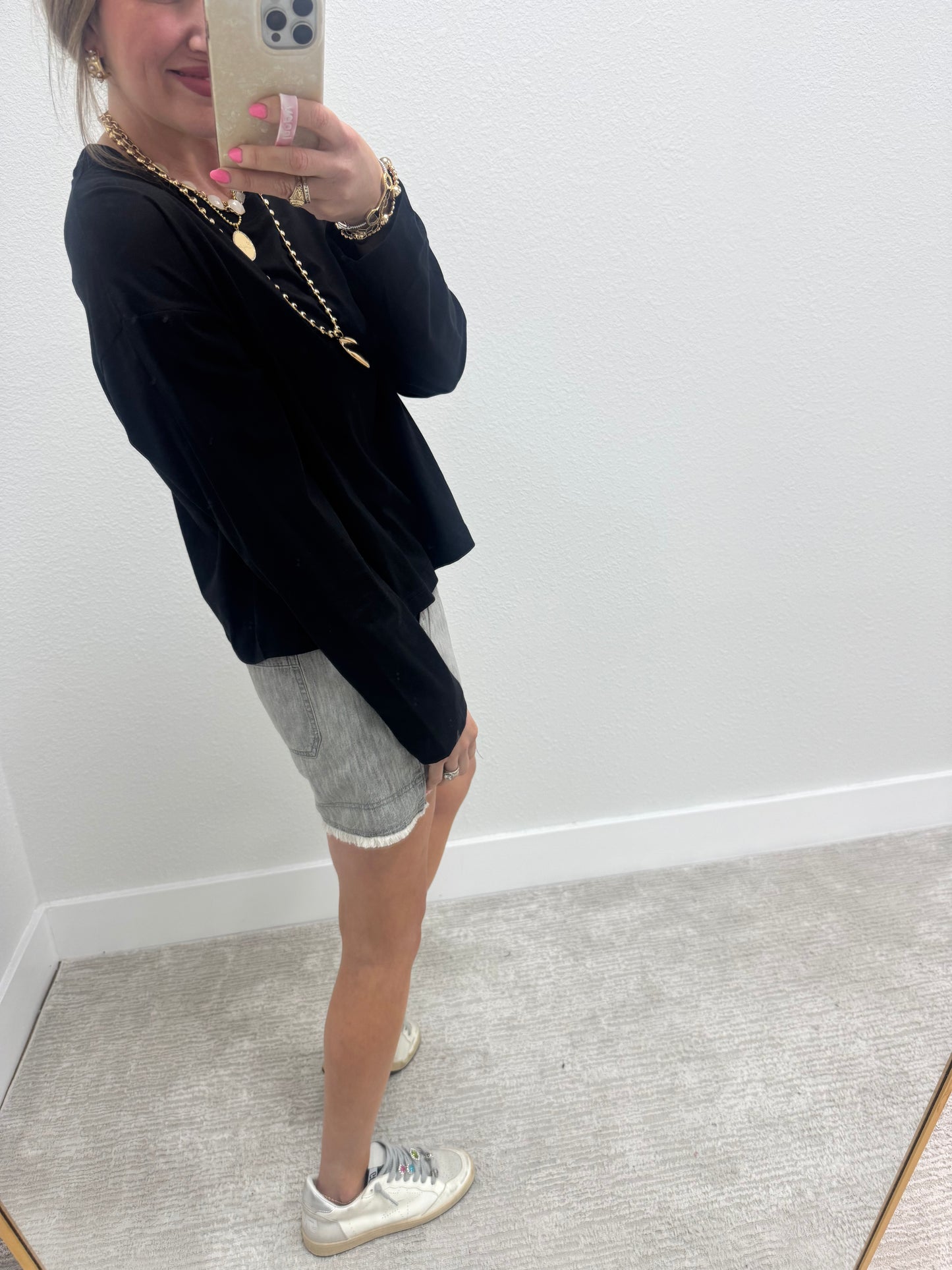 Black Solid Long Sleeve FS