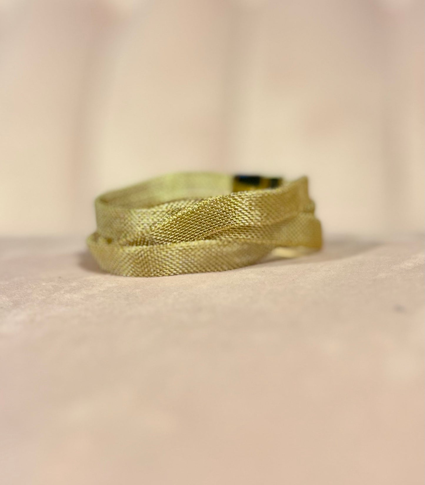 Gold Triple Strand Woven Magnetic Bracelet