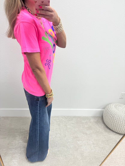Neon Pink Glory To God Graphic FS