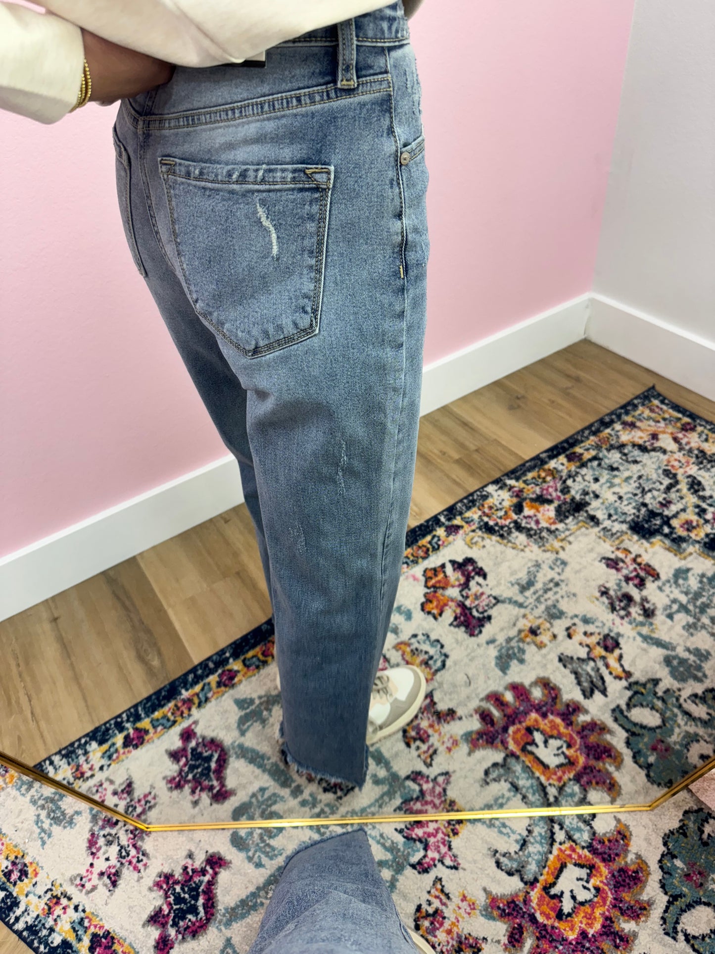 KanCan High Rise Slim Wide Leg Jean