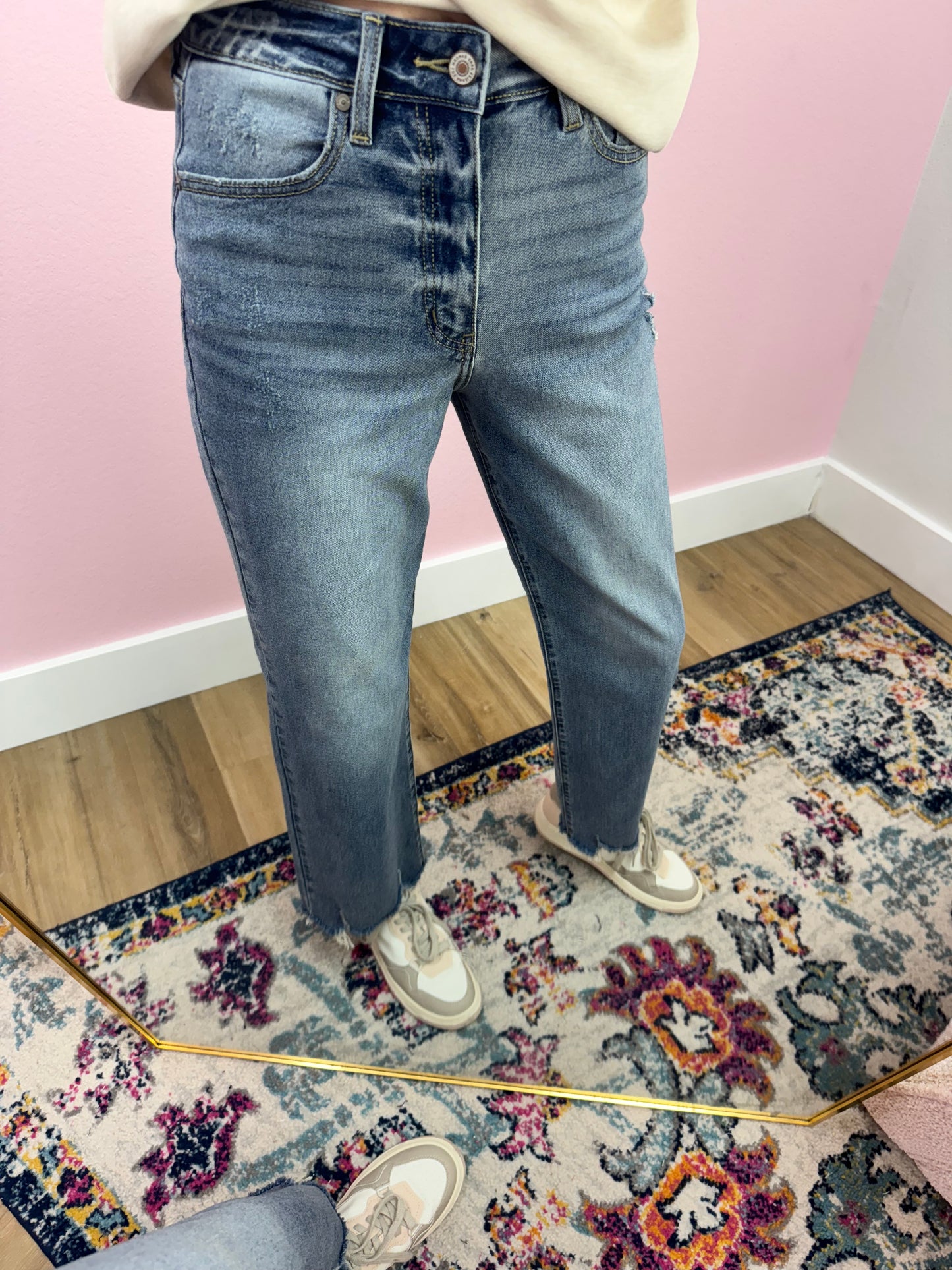 KanCan High Rise Slim Wide Leg Jean