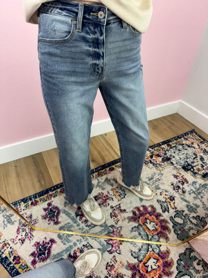 KanCan High Rise Slim Wide Leg Jean