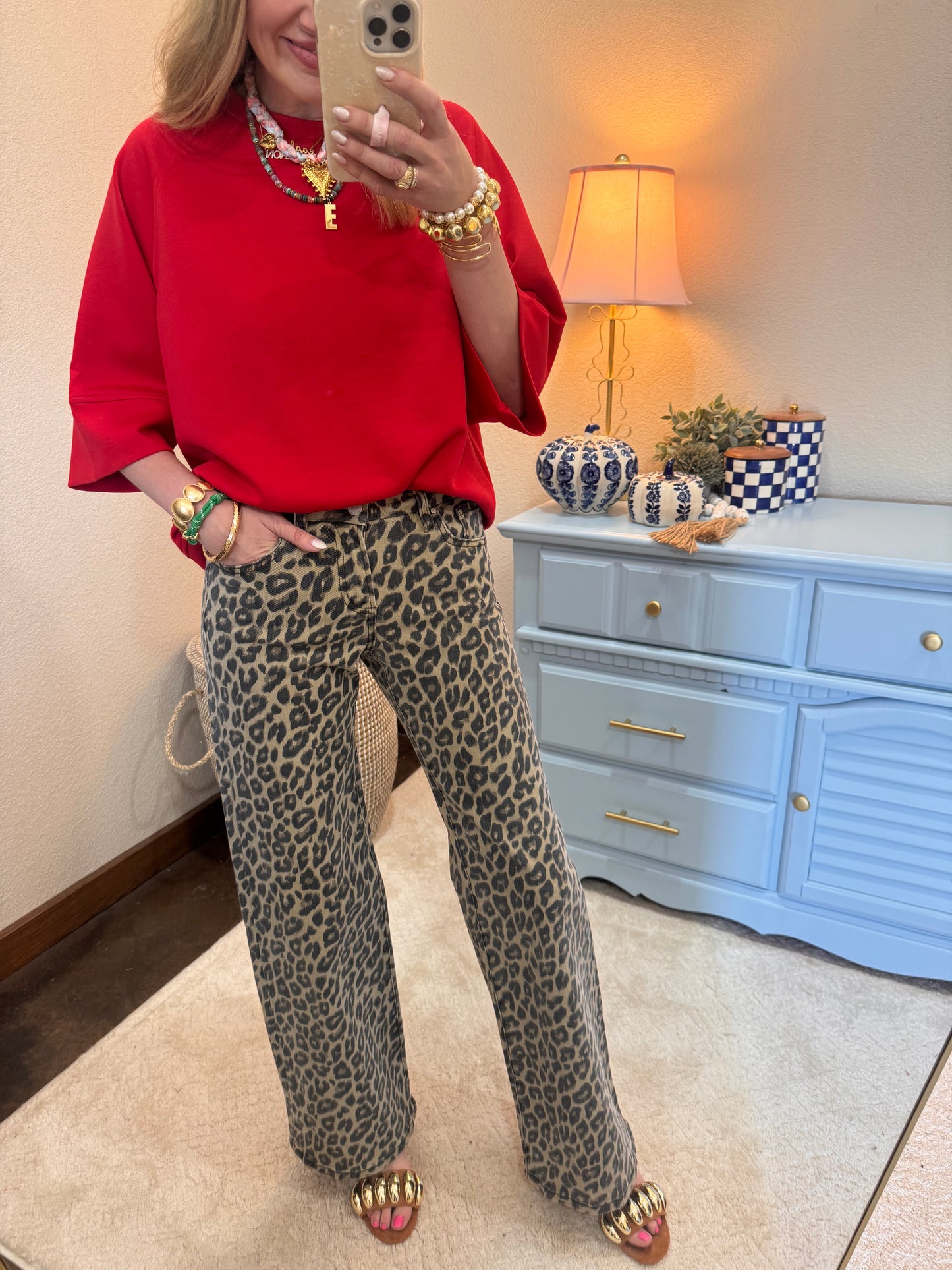 Ruby Scuba Half Sleeve Pullover Top