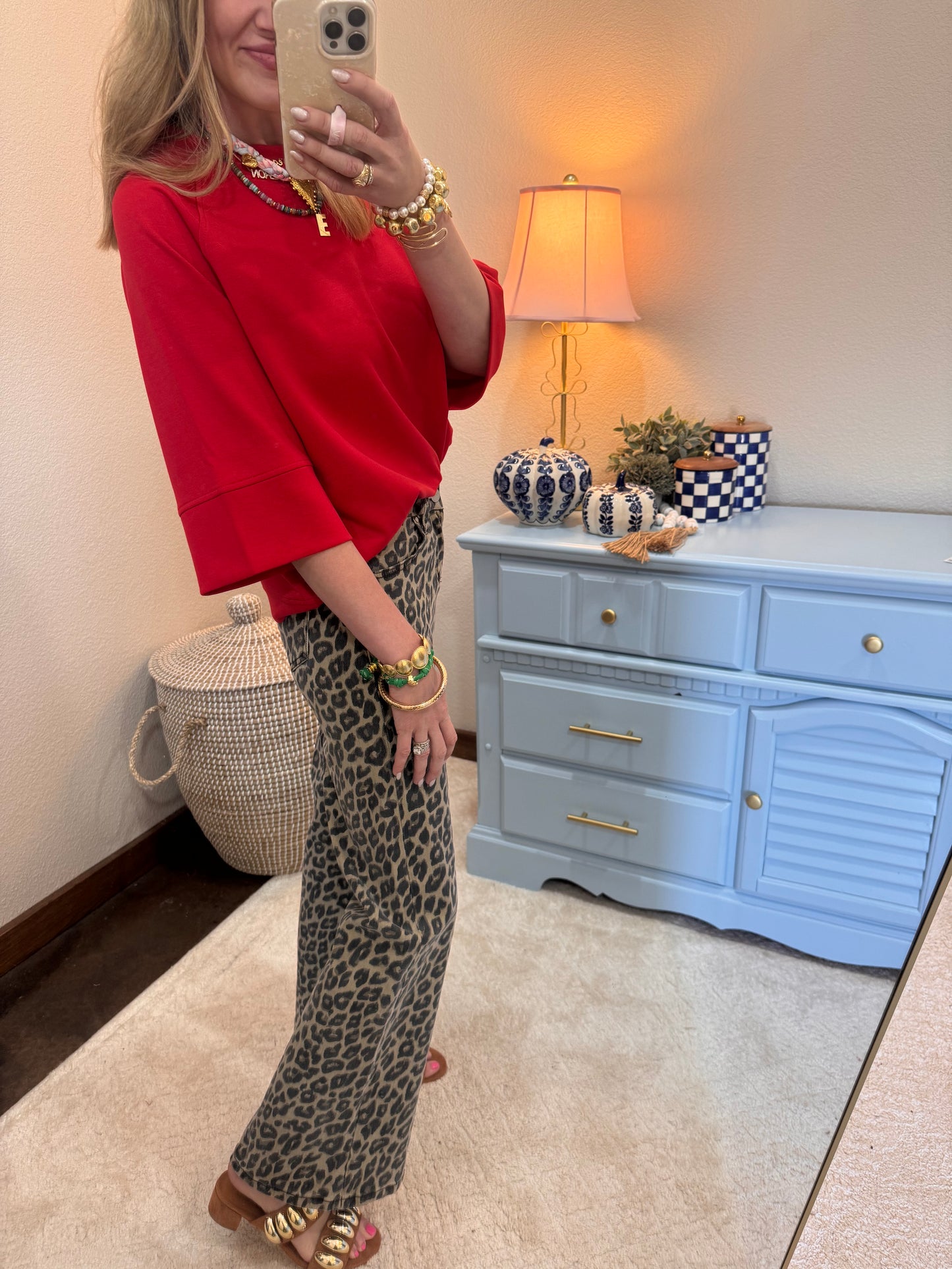 Ruby Scuba Half Sleeve Pullover Top