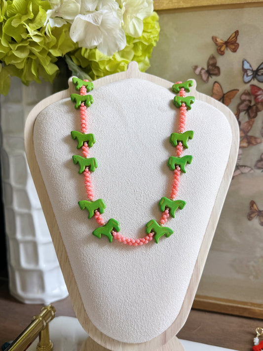 Green Pony Girl Necklace