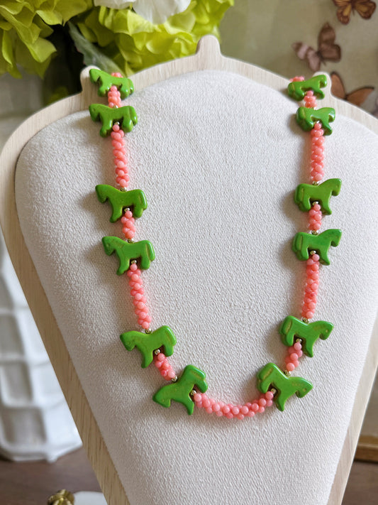 Green Pony Girl Necklace