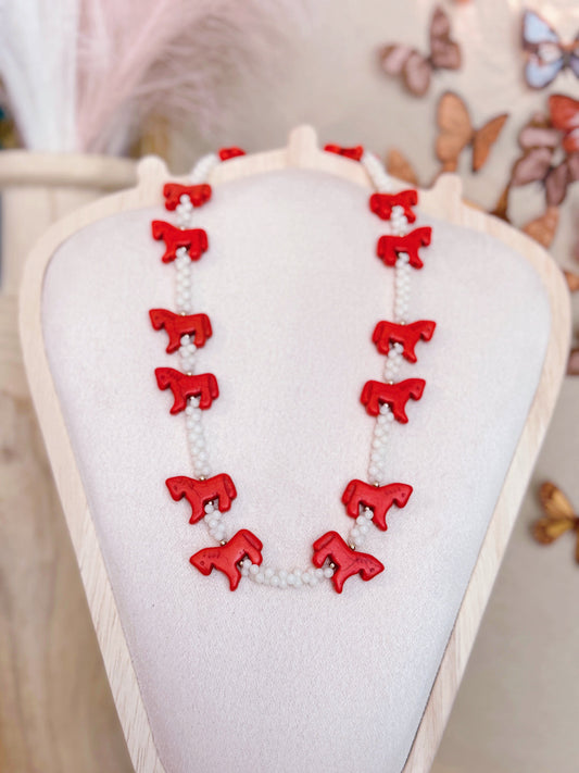 Red Pony Girl Necklace