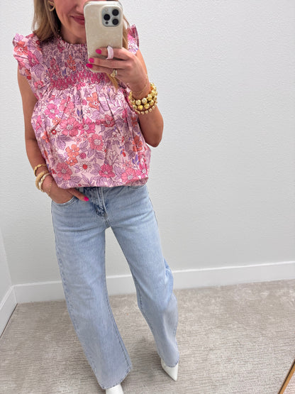Light Wash Mid Rise Barrel Jeans FS