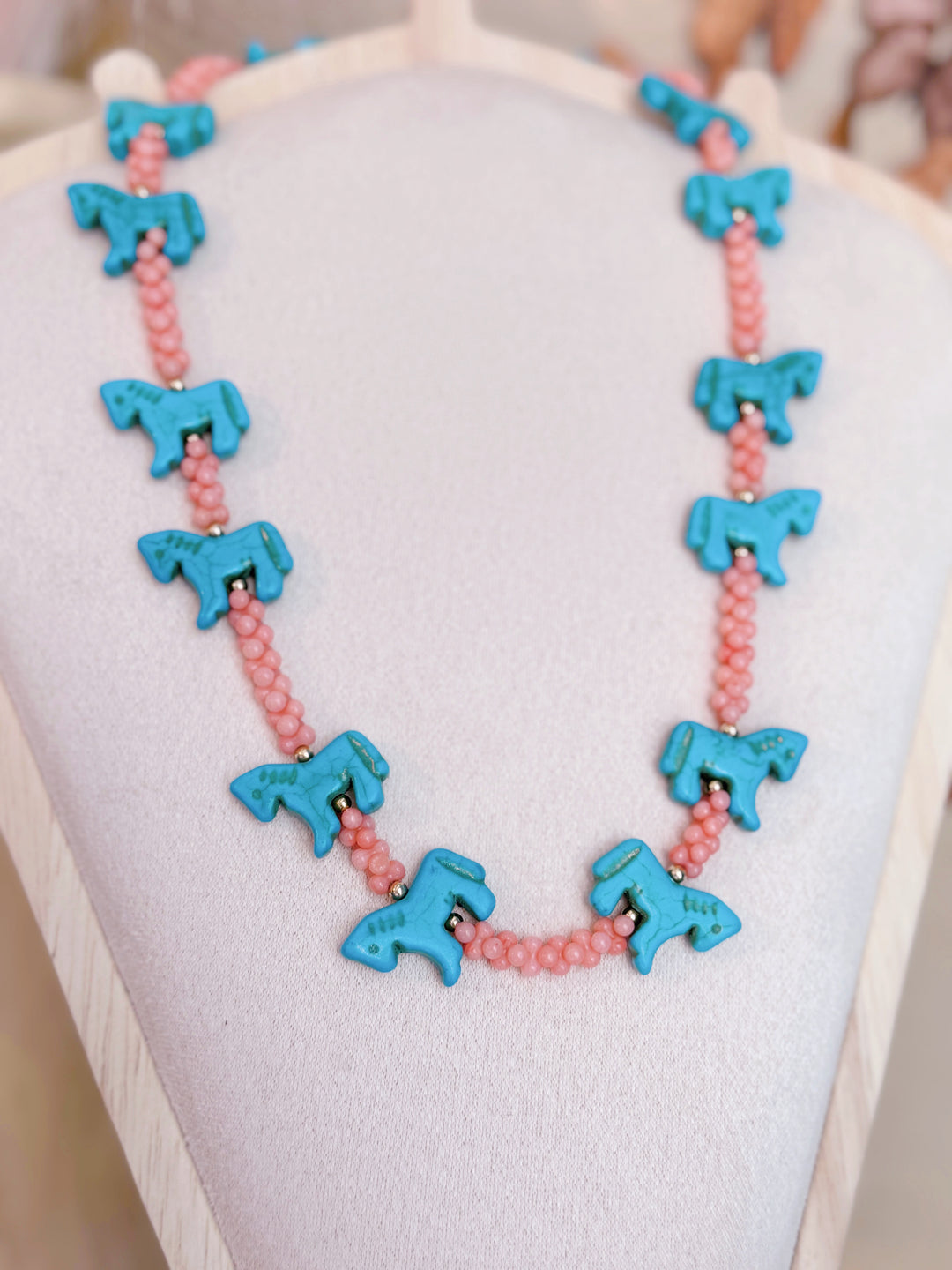 Blue Pony Girl Necklace