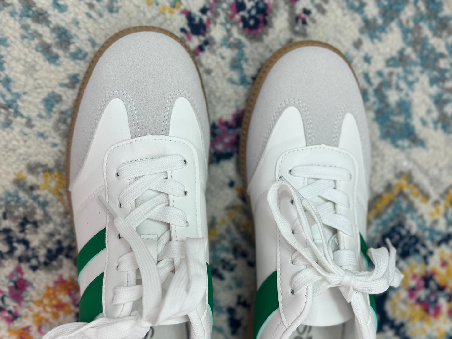 Green And White Tennis Shoe