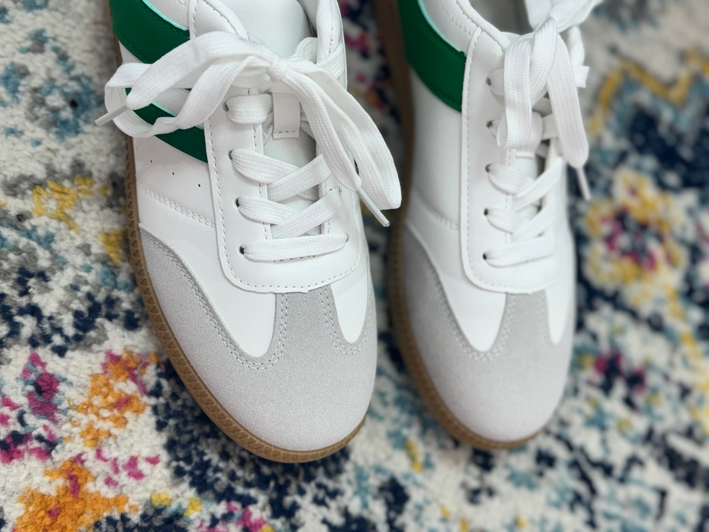 Green And White Tennis Shoe