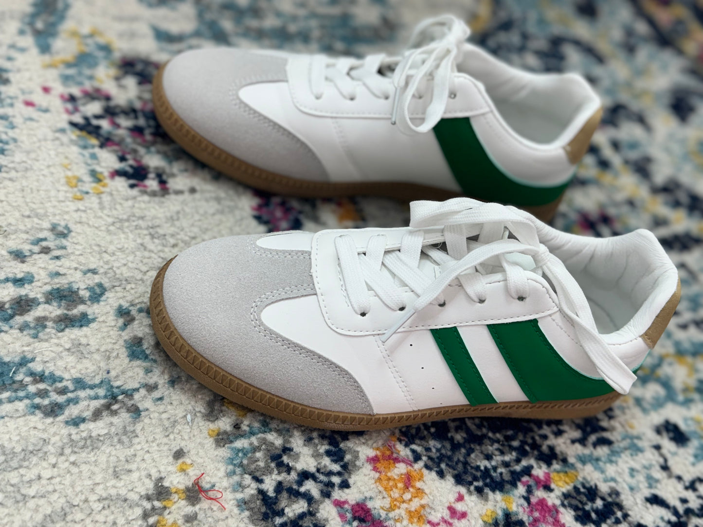Green And White Tennis Shoe