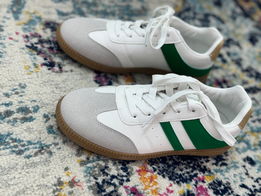 Green And White Tennis Shoe