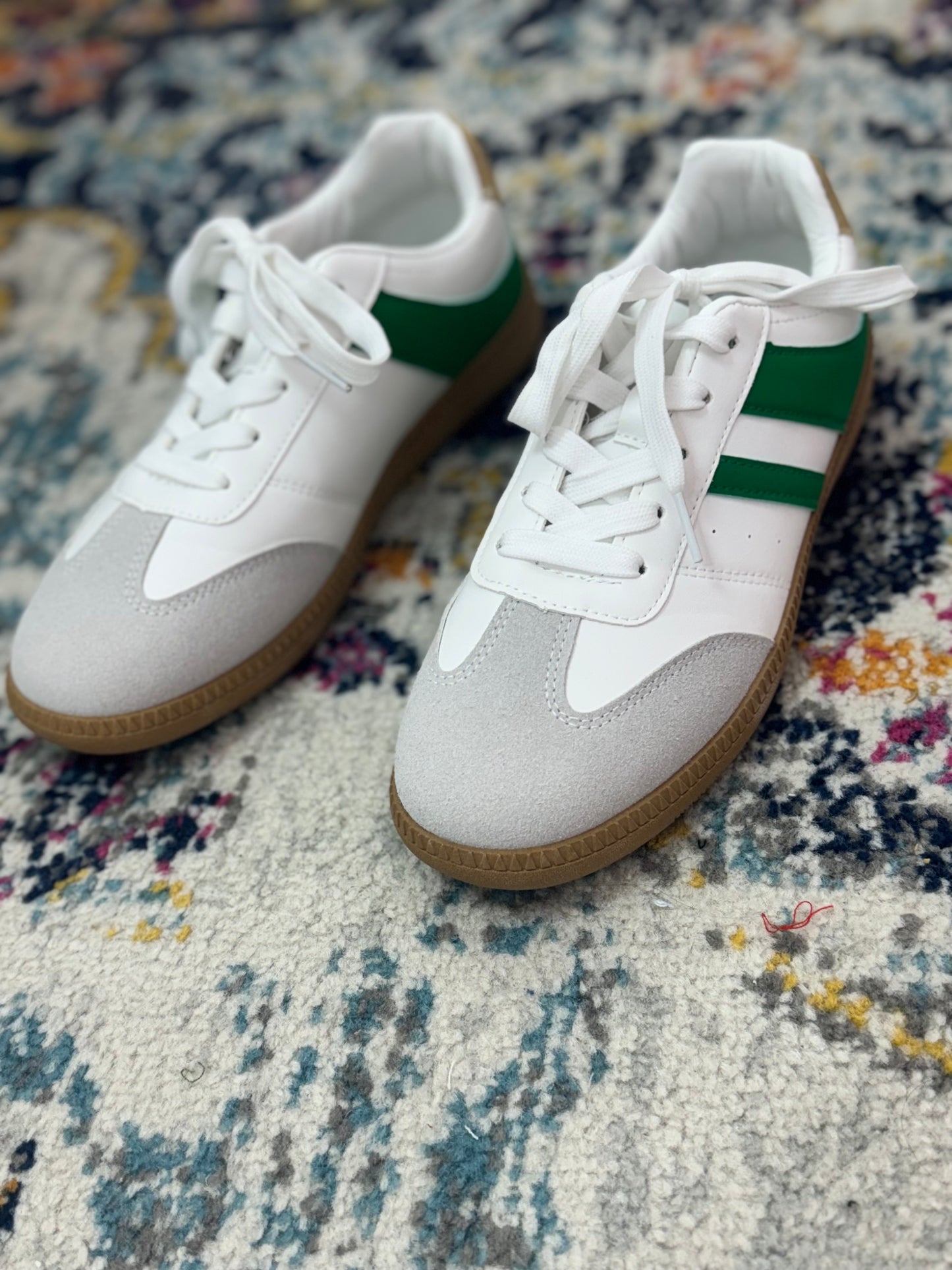 Green And White Tennis Shoe