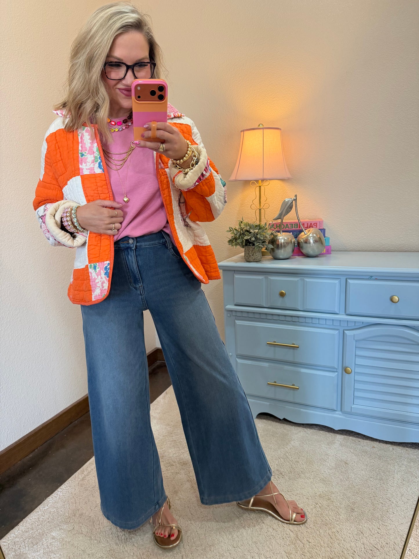 Bayeas Sweat Pant High Rise Wide Leg Flare Jean