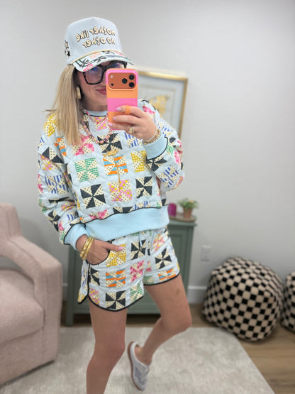 Kaleidoscope Polka Dot Two Piece Short Set