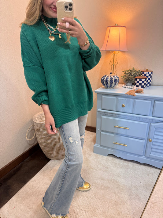 Forest Mock Neck Sweater