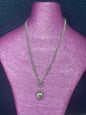 Single Drop Ball Necklace - Silver & Gold