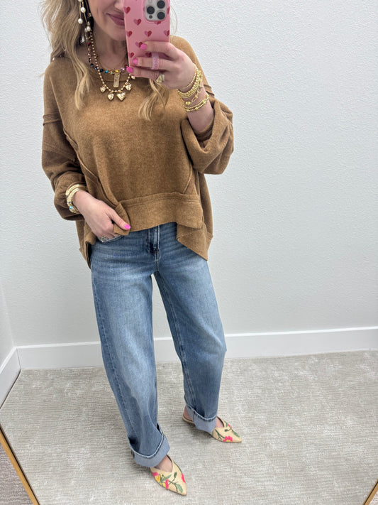 Risen High Rise Wide Leg Baggy Jeans FS