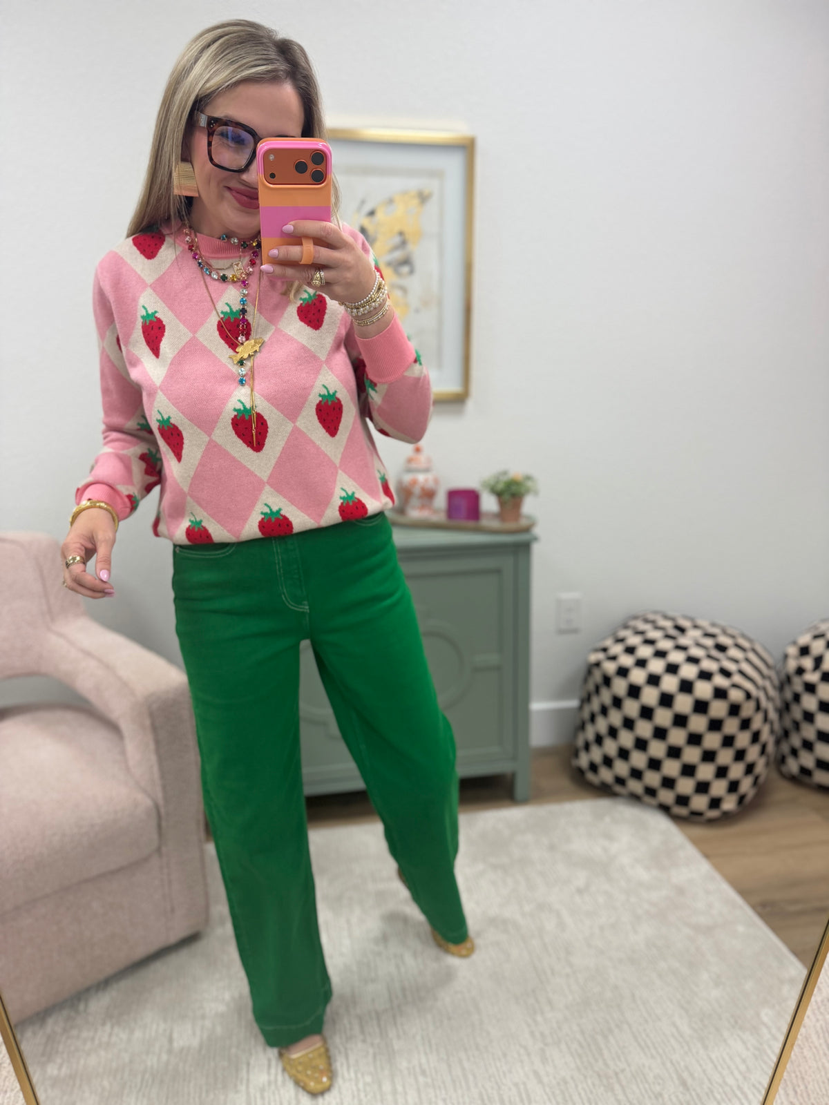 Mica Green Wide Leg Trouser Jeans
