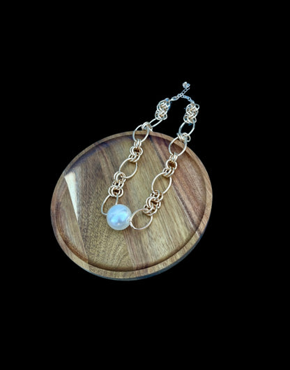 XL Pearl and Chain Necklace