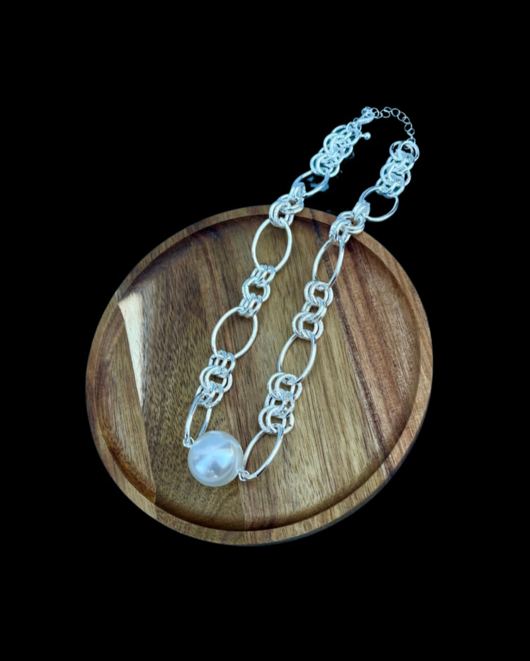 XL Pearl and Chain Necklace