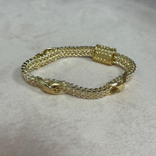 Gold Magnetic X Bracelet