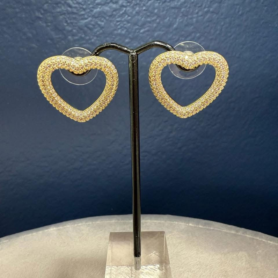 Crystal Heart Stud Earring