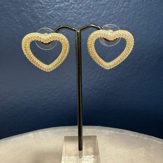 Crystal Heart Stud Earring