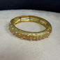 Pearl Stretchy Studded Bangle Bracelet (silver and gold)
