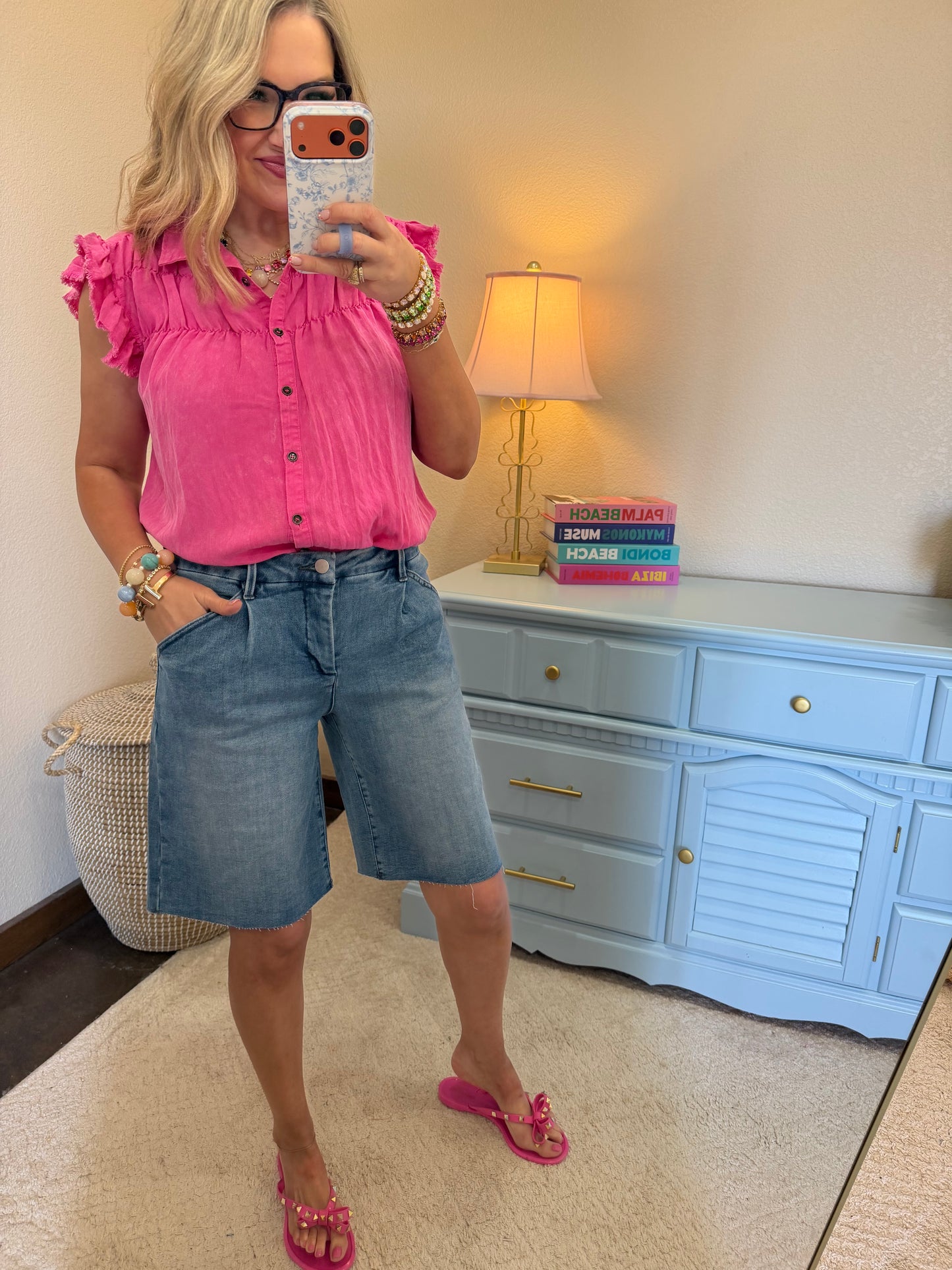 Risen Medium Slouchy Pleated Shorts