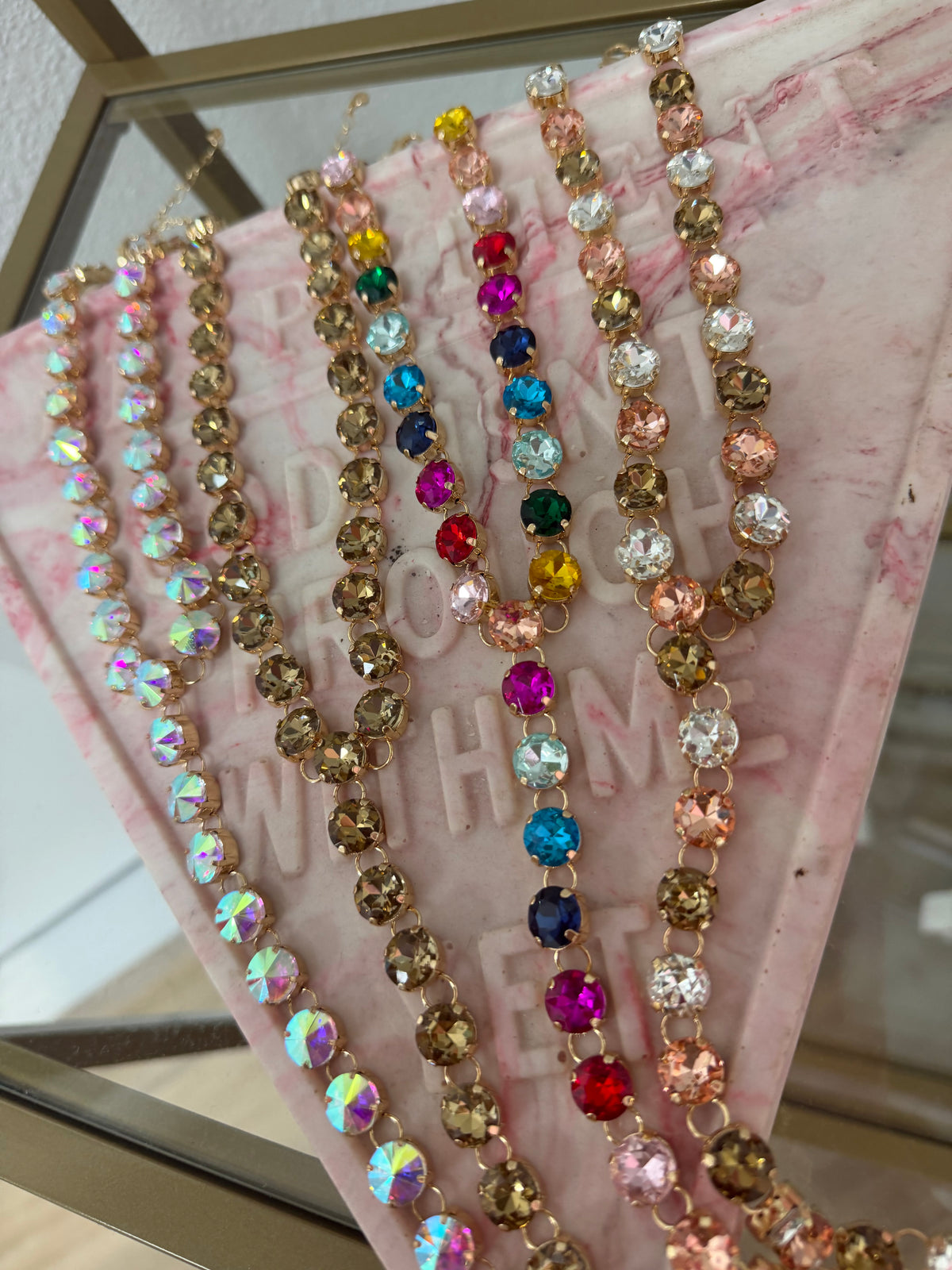 Crystal Y Drop 20” Necklace (4 colors)