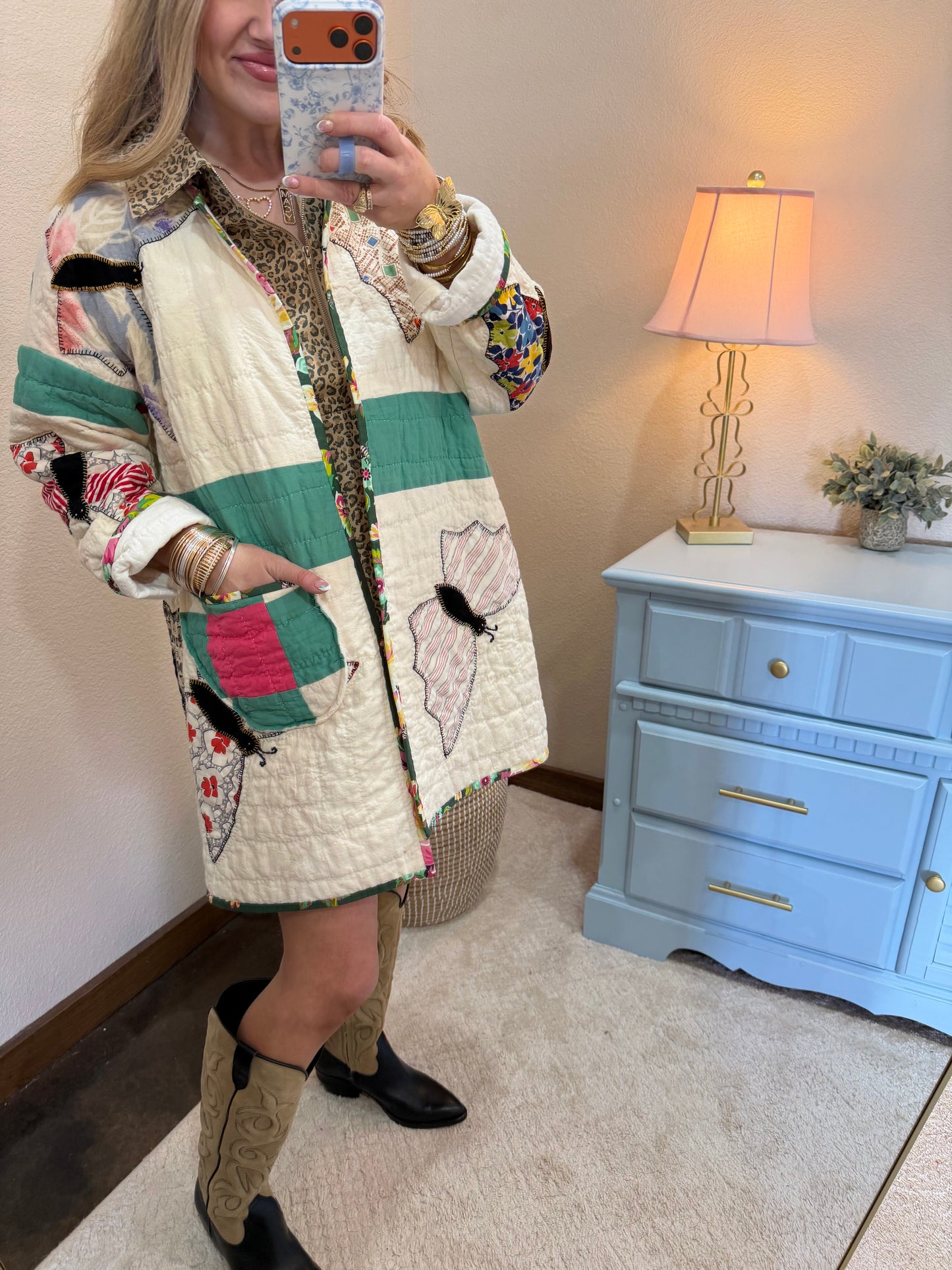 Hand Made Quilted Butterfly Jacket