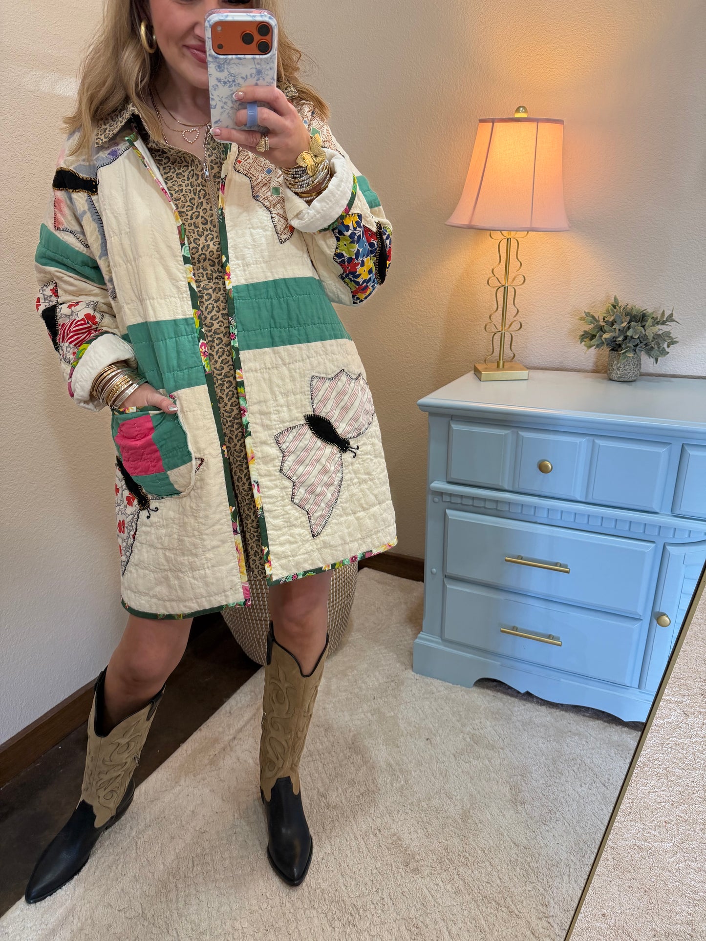 Hand Made Quilted Butterfly Jacket