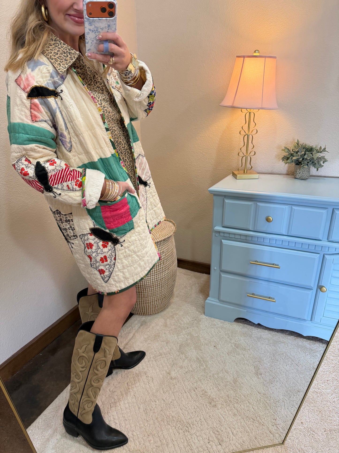 Hand Made Quilted Butterfly Jacket