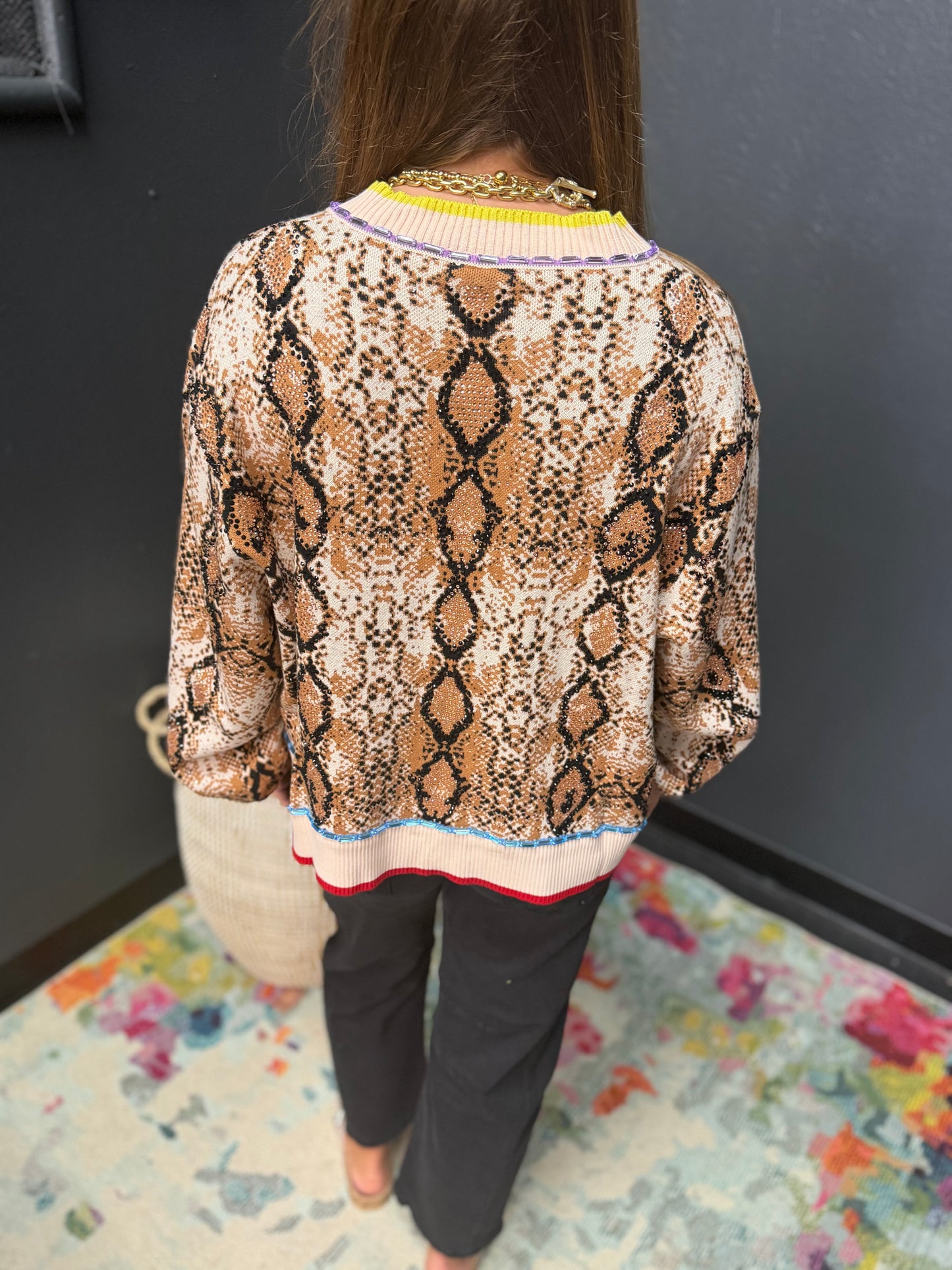 Queen Of Sparkles Snake Cardigan