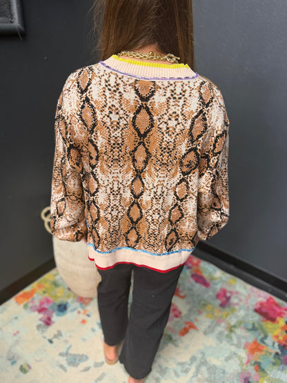 Queen Of Sparkles Snake Cardigan
