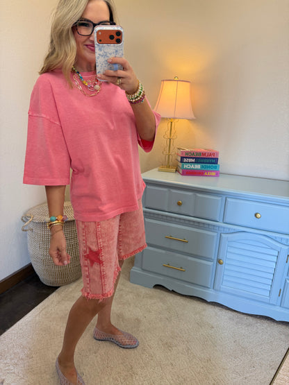 Risen Taffy Slouchy Star Shorts