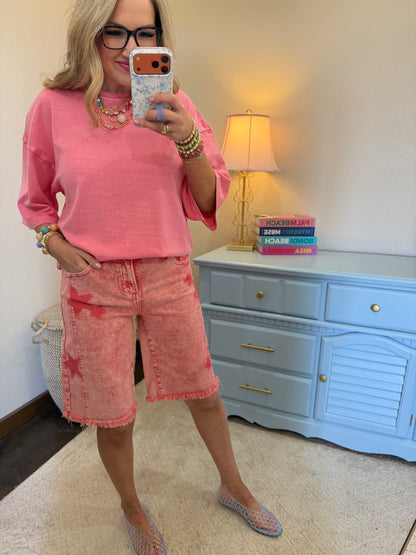Risen Taffy Slouchy Star Shorts