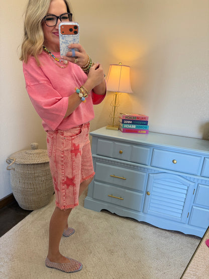 Risen Taffy Slouchy Star Shorts
