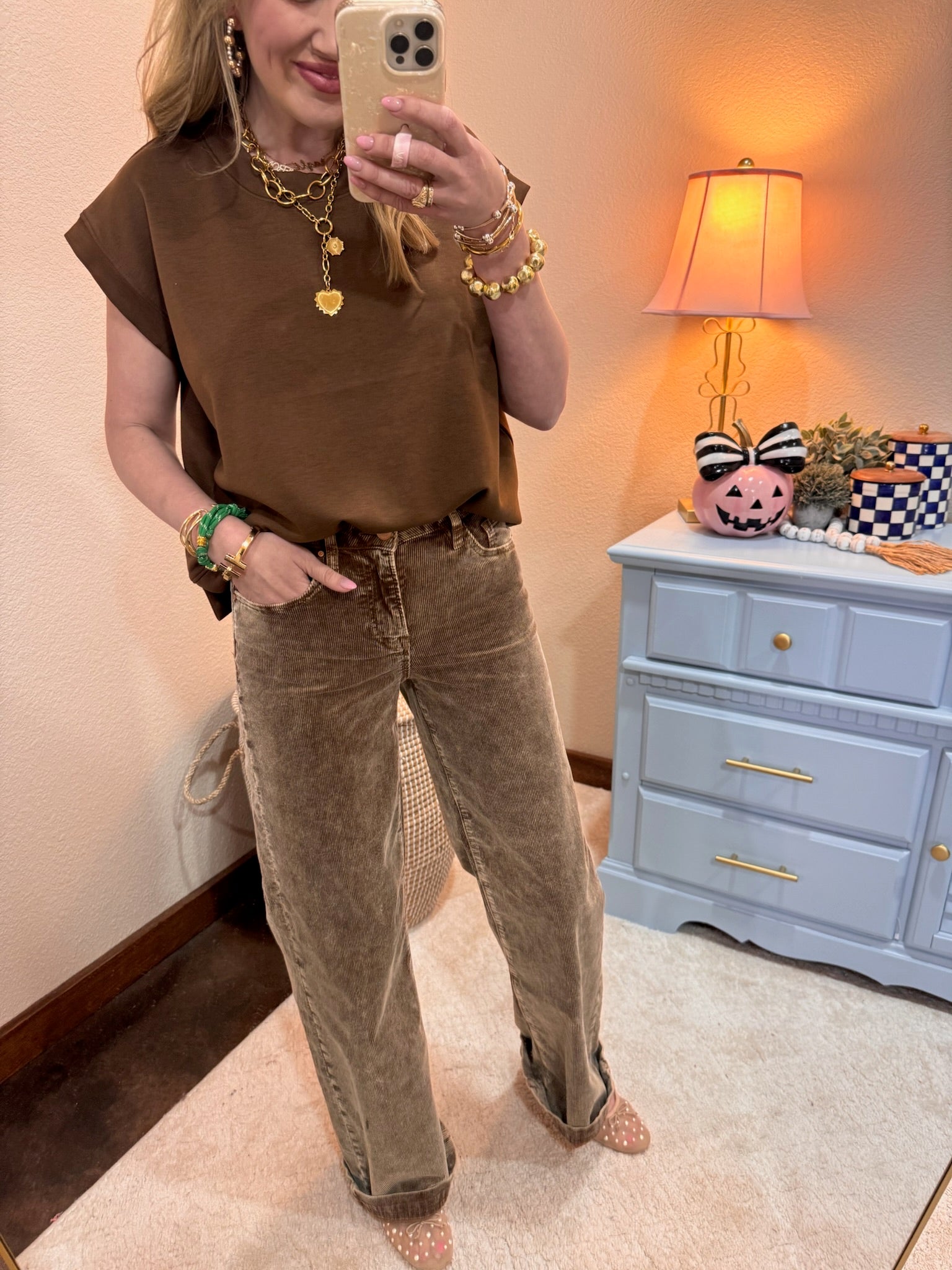 Brown Scuba Cap Sleeve