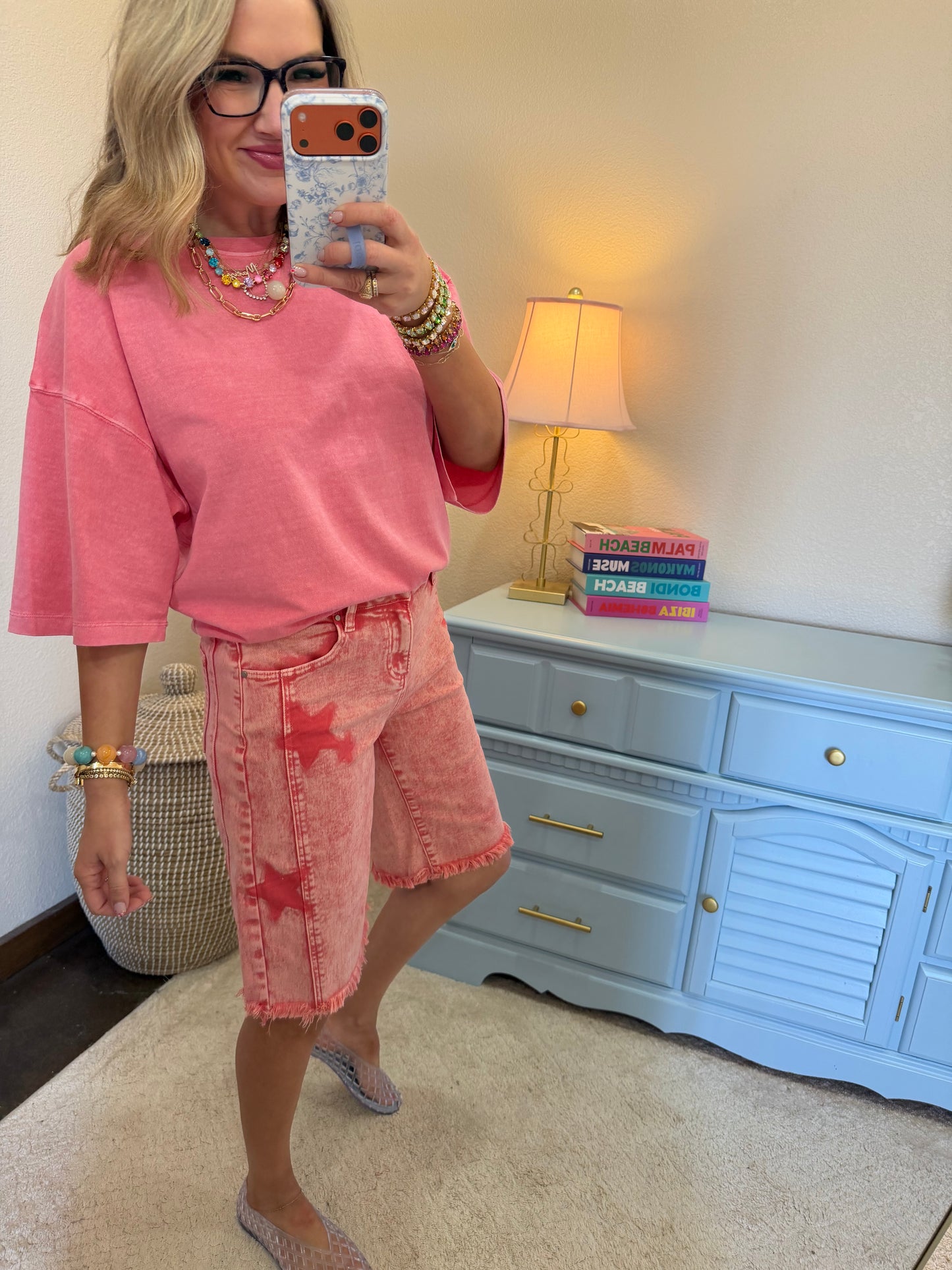 Risen Taffy Slouchy Star Shorts
