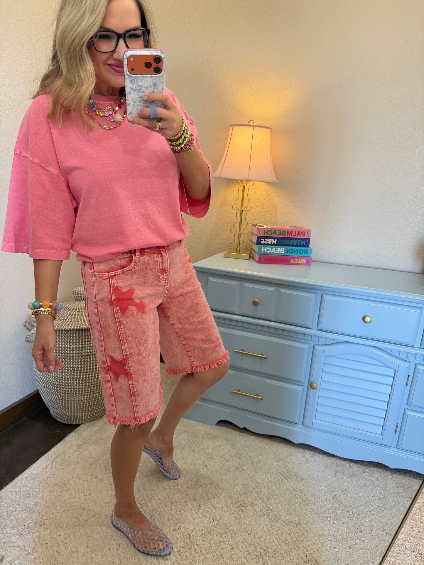 Risen Taffy Slouchy Star Shorts