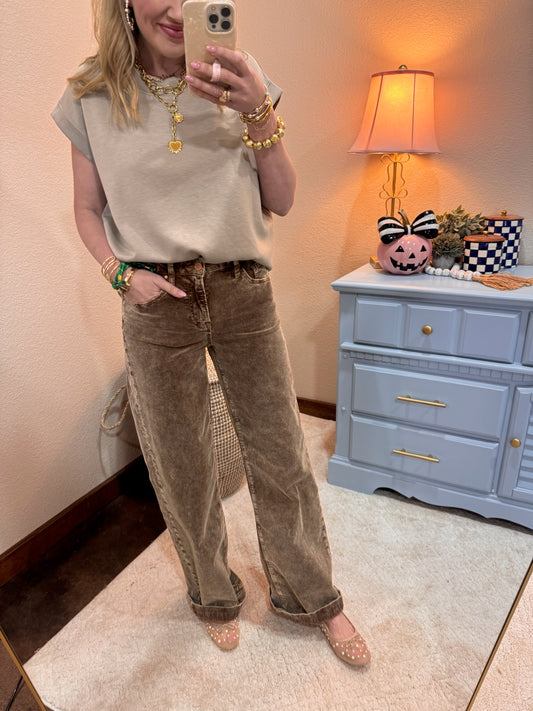 Ash Mocha Scuba Cap Sleeve