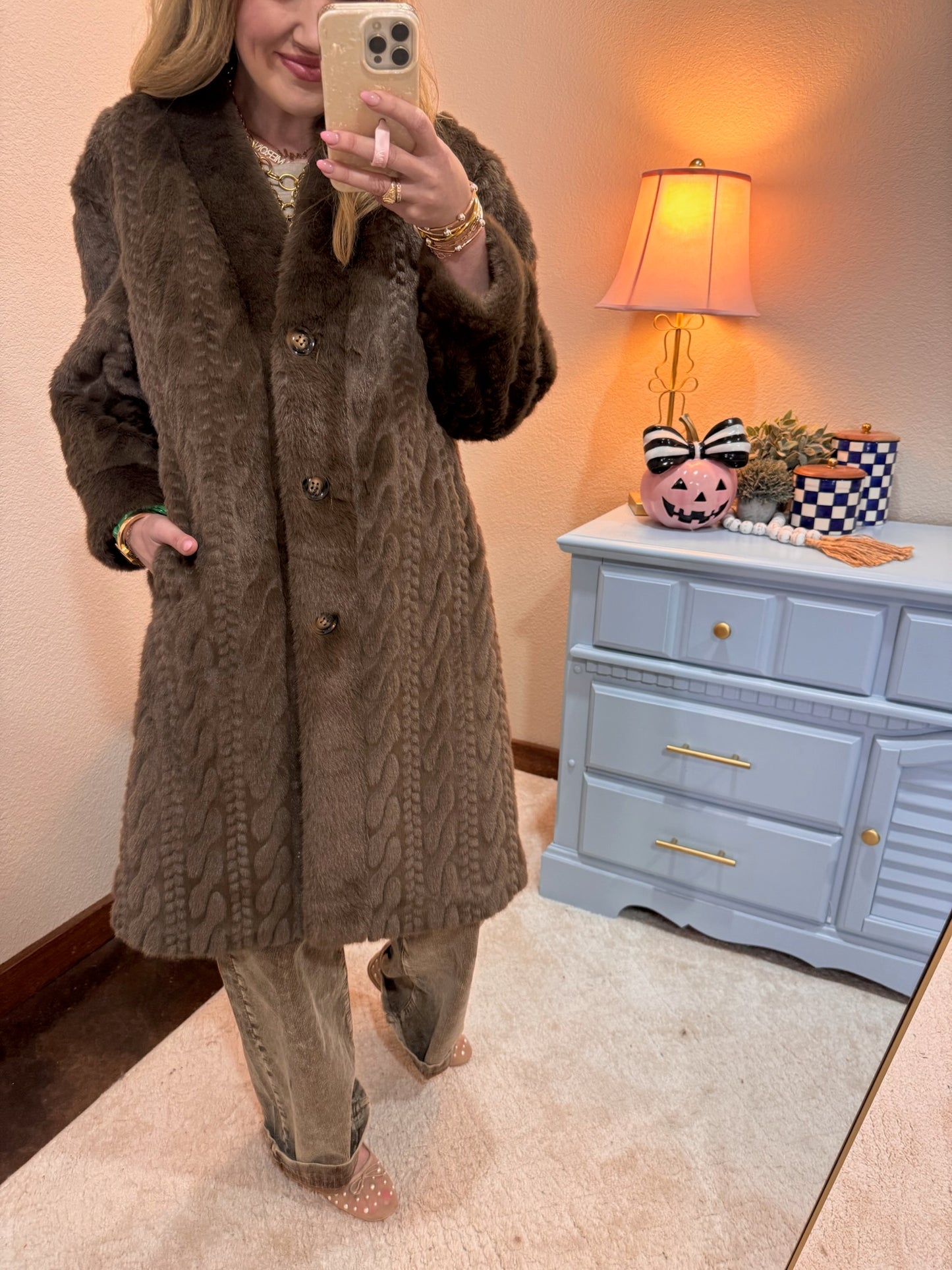 Risen High Rise Mocha Wide Leg Corduroy Pants
