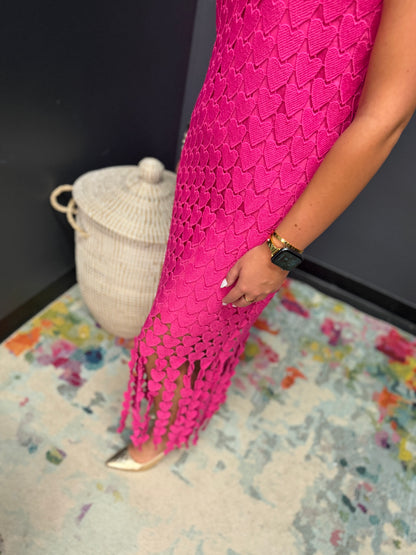 Pink Heart Midi Dress