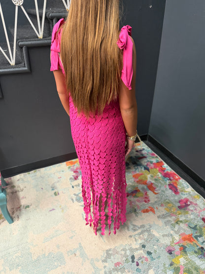 Pink Heart Midi Dress